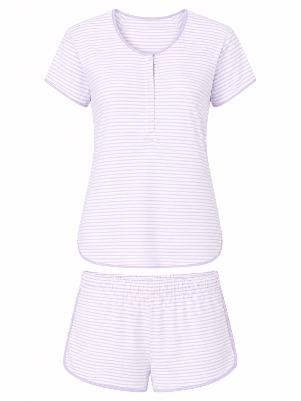 LAKE Pajamas Pima Maternity Shorts Set in Lilac Classic Size XXL